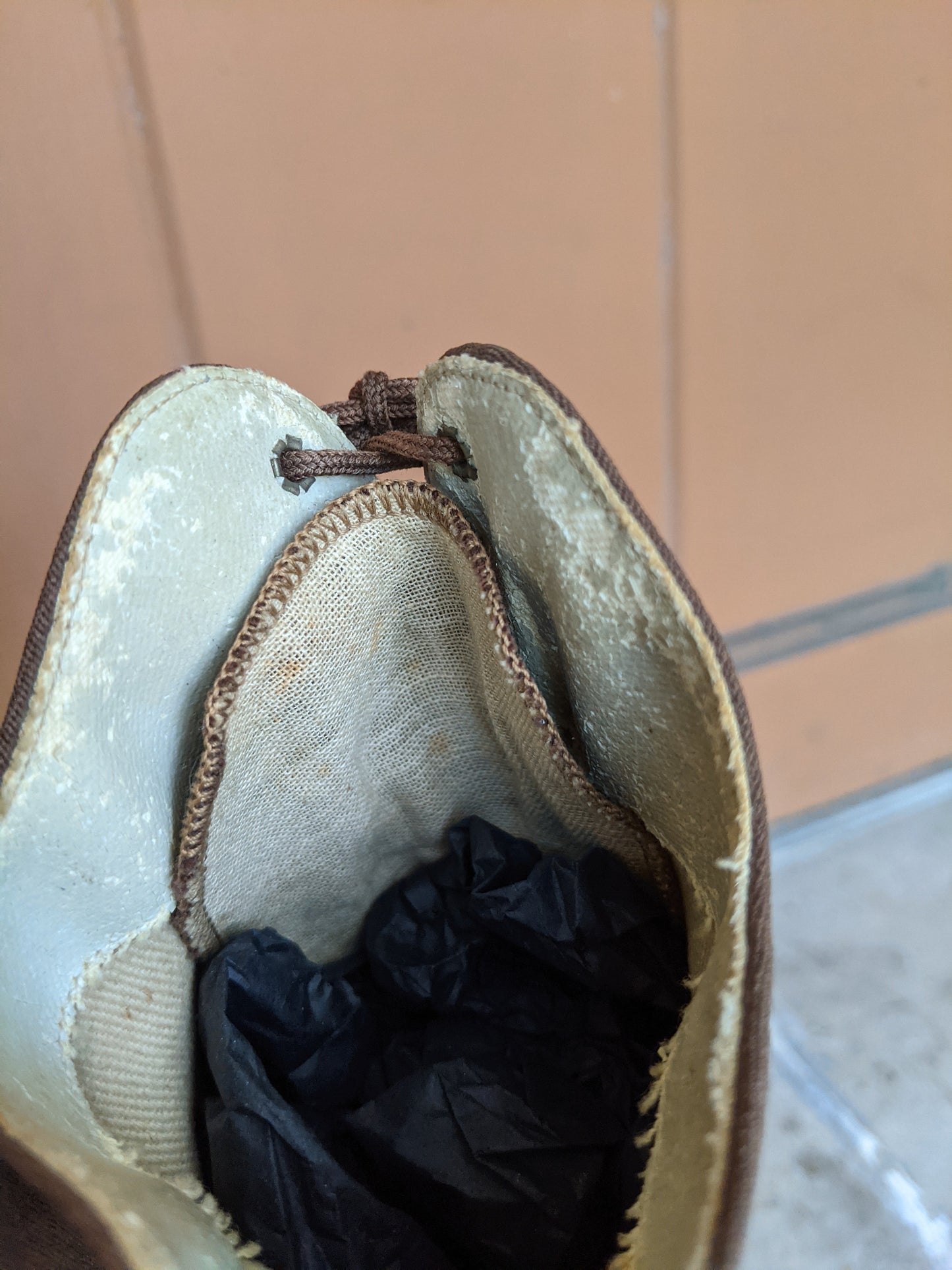 1910s - 1920s Tall Lace Up Brown Boots | Sz 38