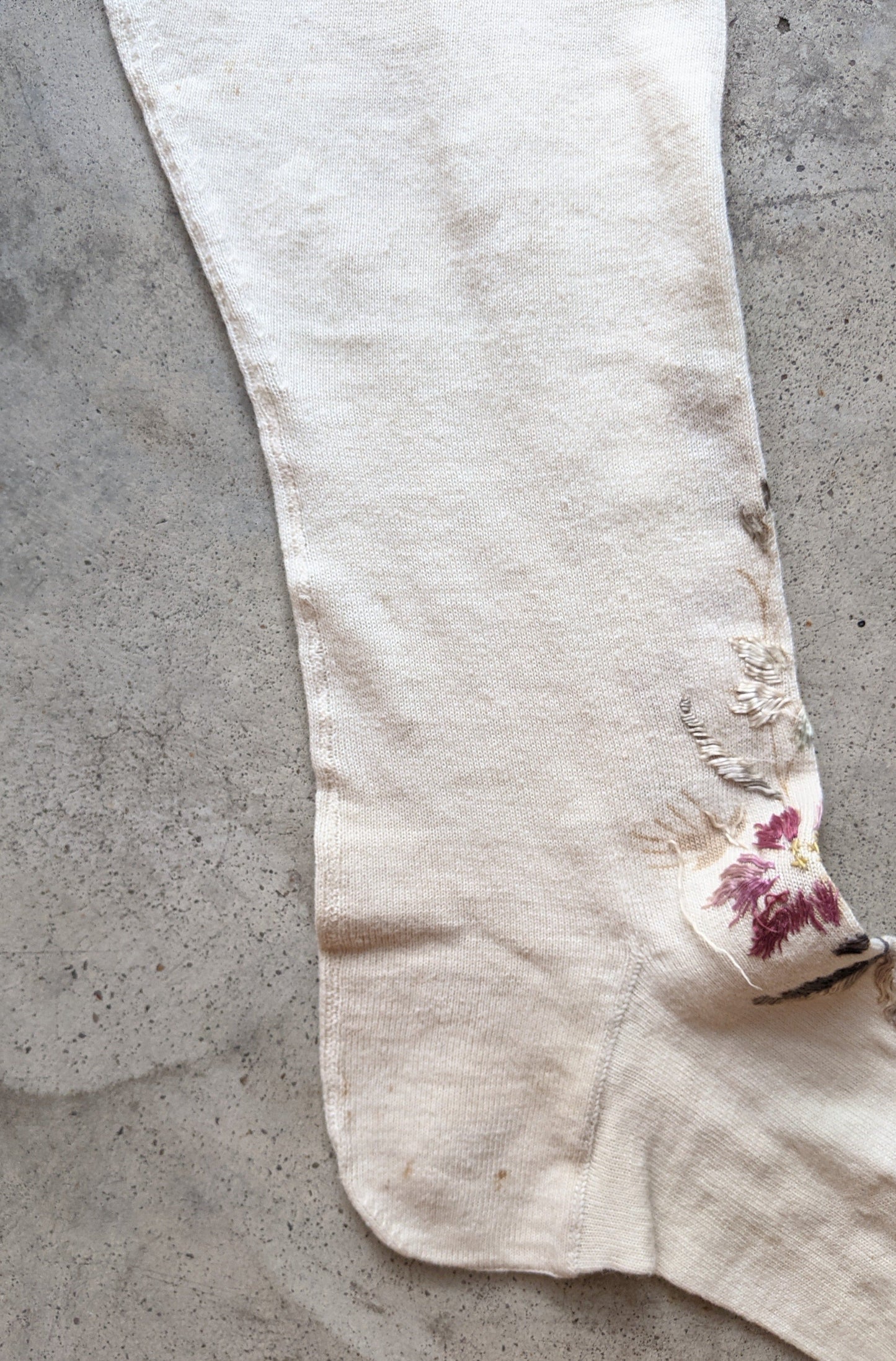 Antique Embroidered Stockings