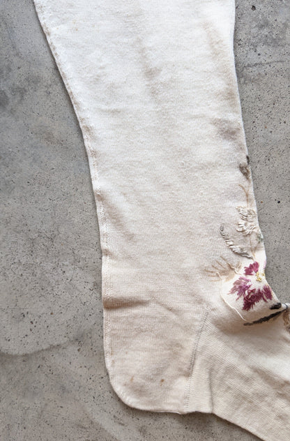 Antique Embroidered Stockings