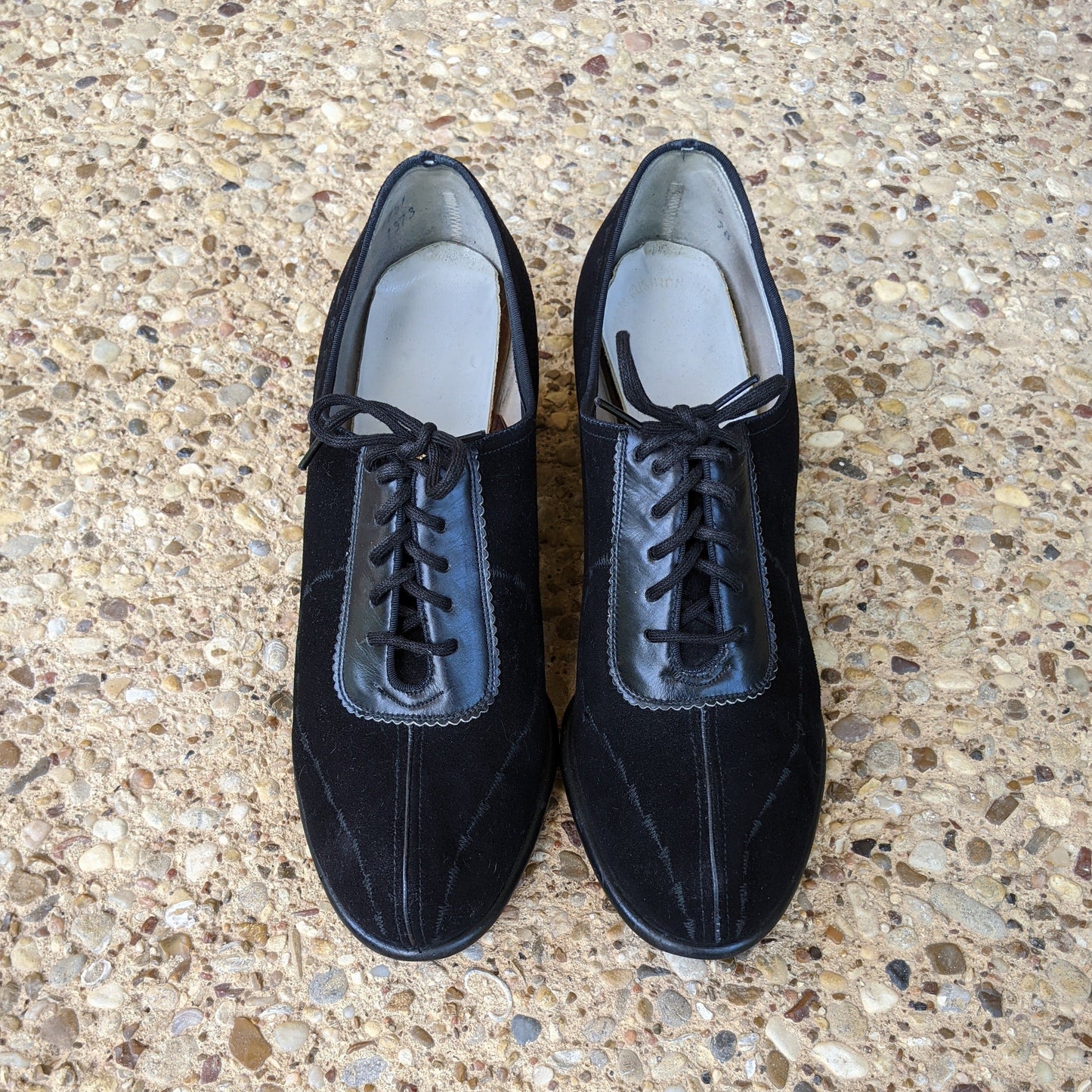 1950s Lace Up Suede Oxfords | Sz 7