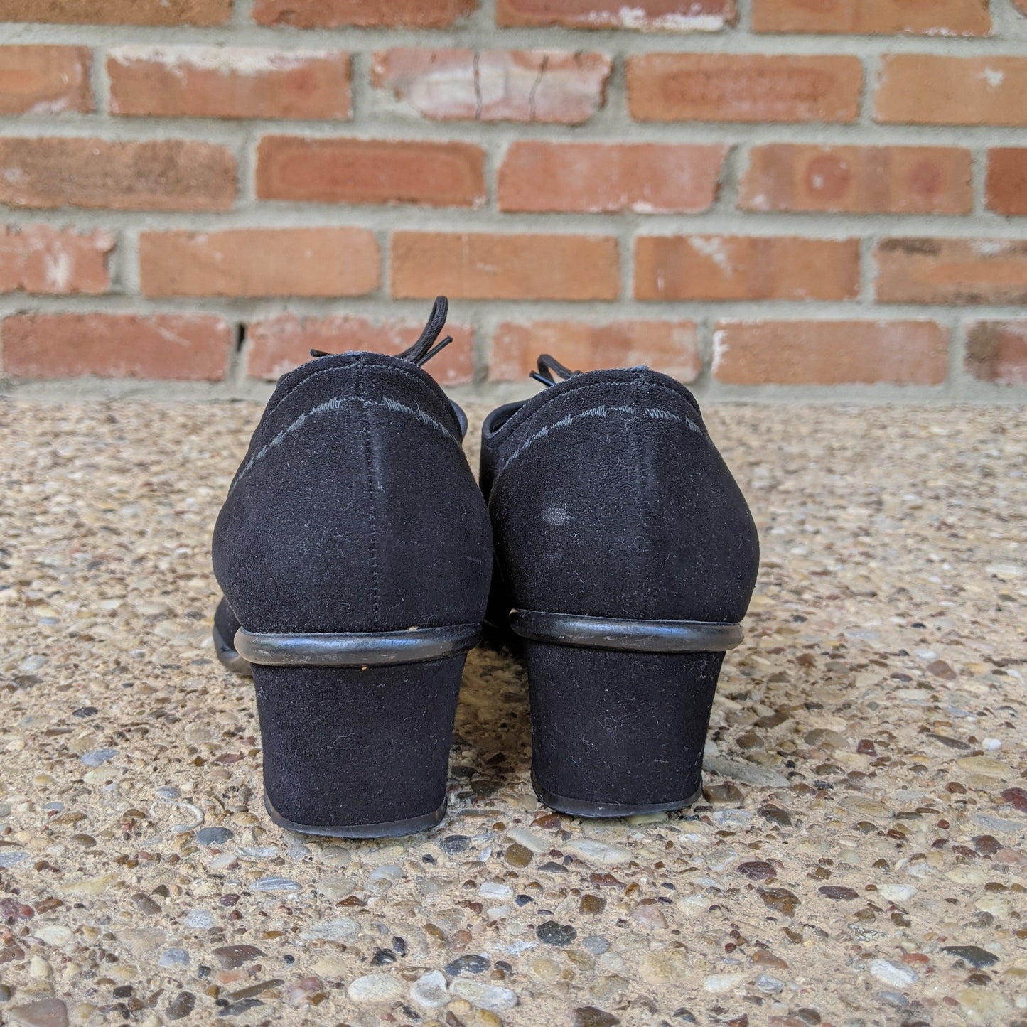 1950s Lace Up Suede Oxfords | Sz 7