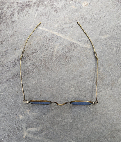 19th C. Blue Tinted Eyeglasses