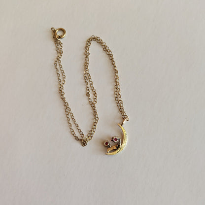 1900s-1910s 14k Gold Moon Pendant Conversion