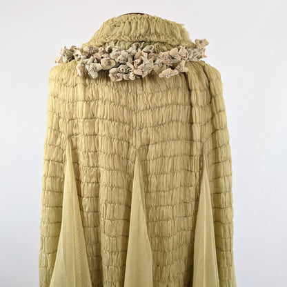 1910s-1920s Chartreuse Chiffon Cape | Study + Display