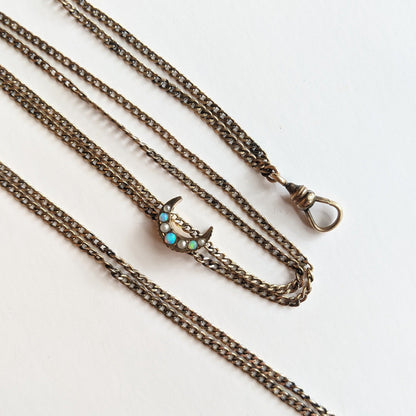 1900s-1910s Opal + Seed Pearl Slide Chain
