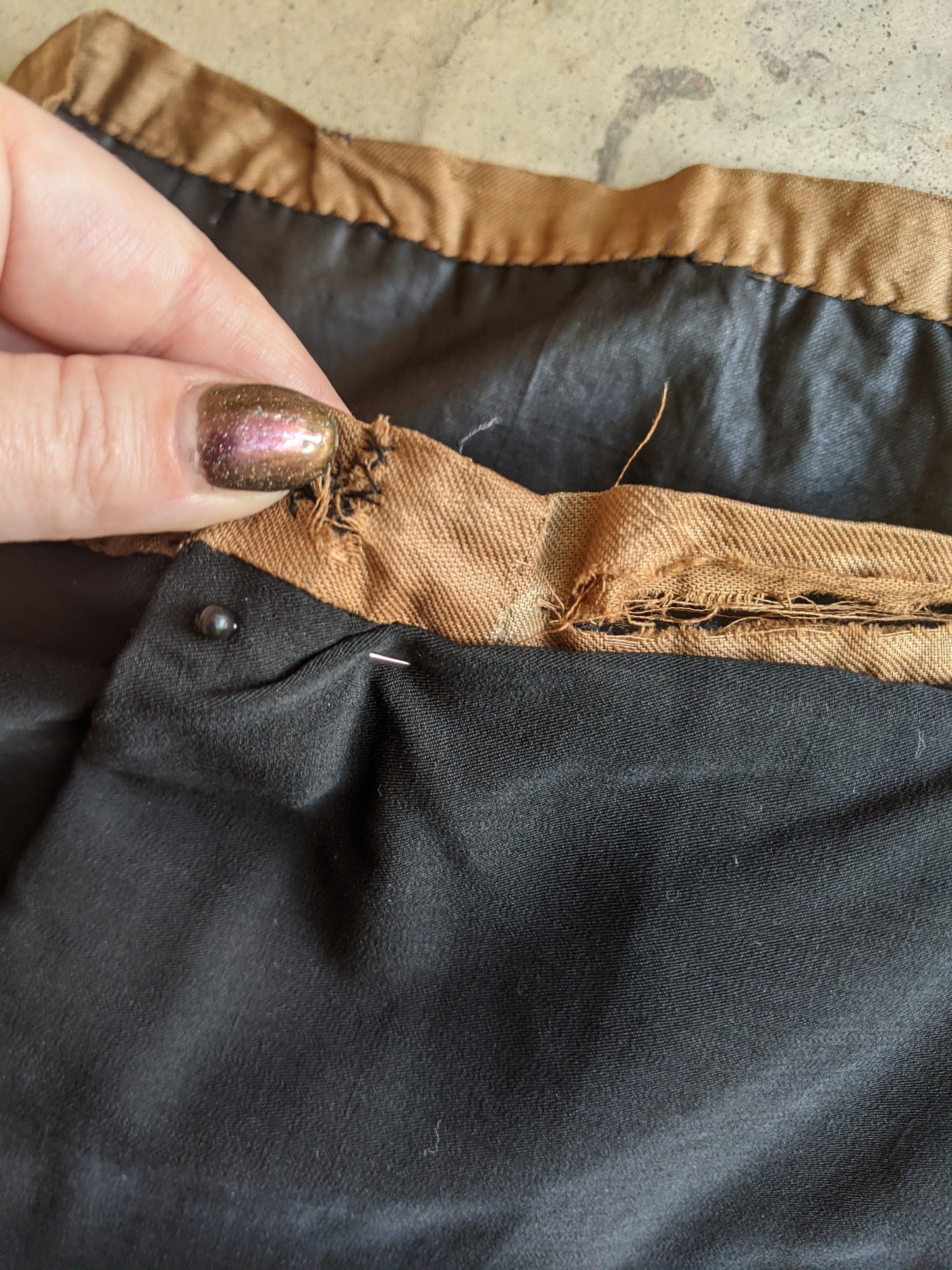 1890s Black Bodice + Skirt/Petticoat Ensemble