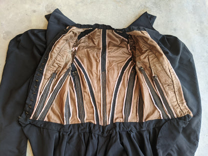 1890s Black Bodice + Skirt/Petticoat Ensemble