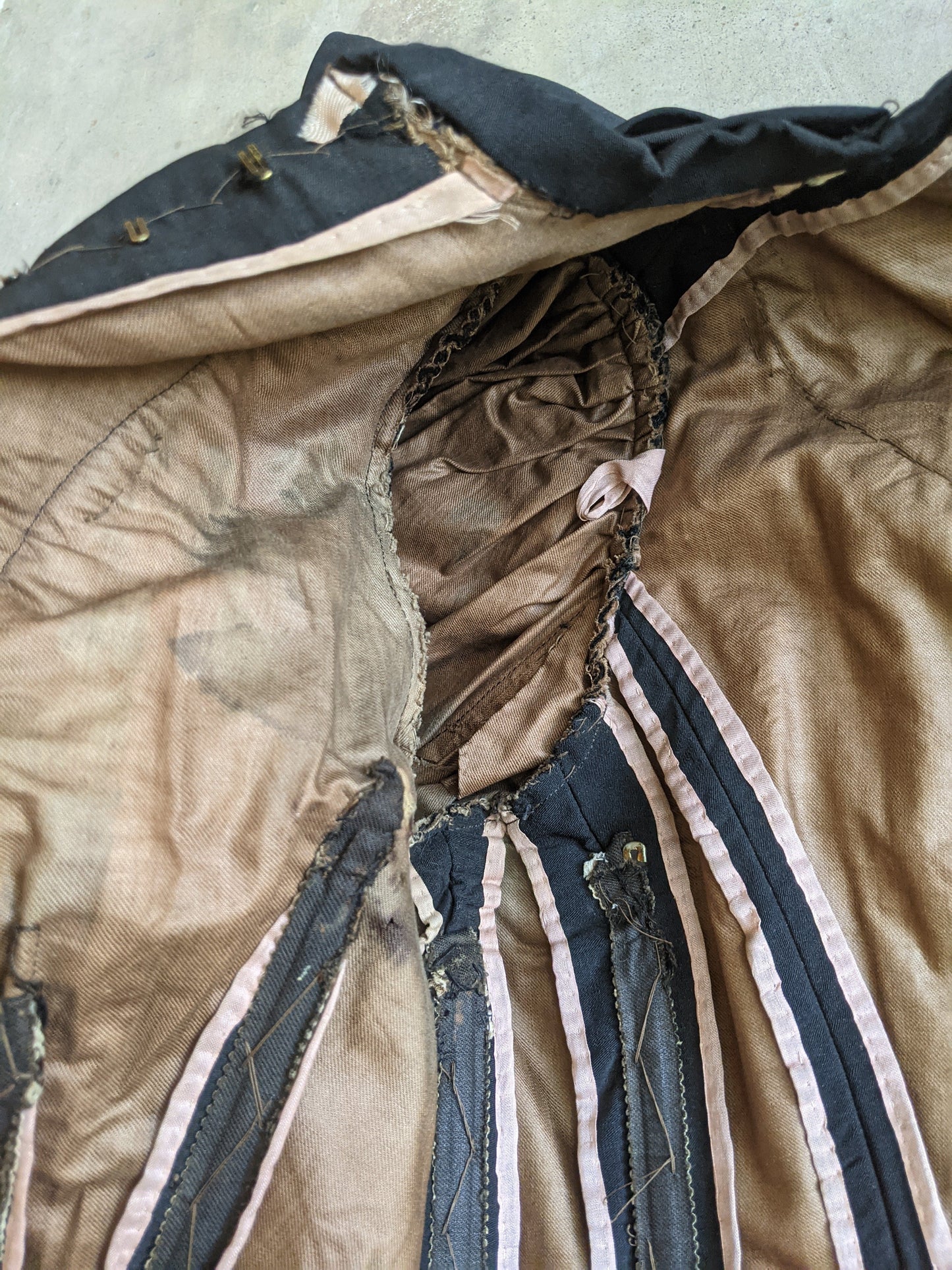 1890s Black Bodice + Skirt/Petticoat Ensemble