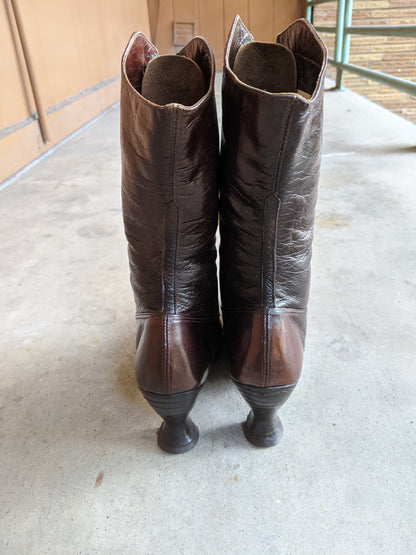 1910s-1920s Brown Lace Up Boots | Approx Sz 7
