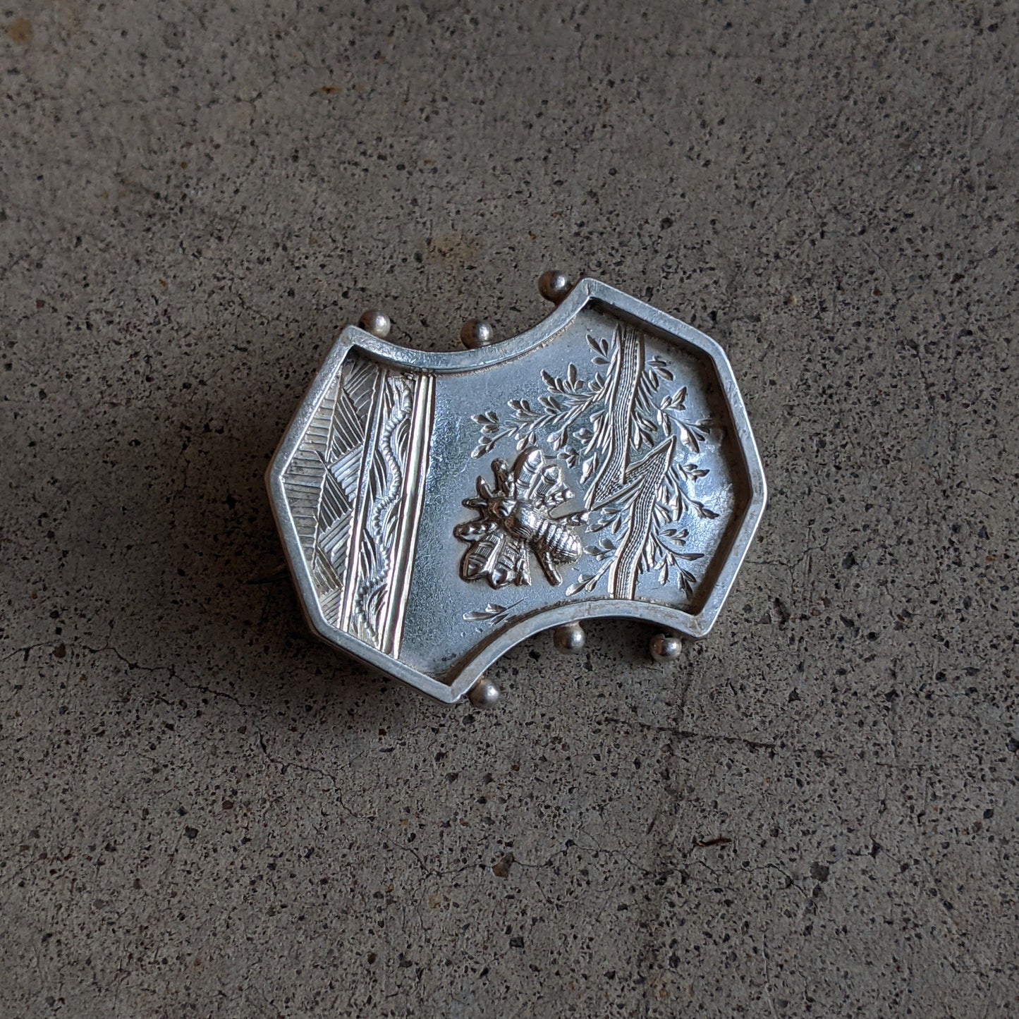 1880s Aesthetic Movement Bee Brooch