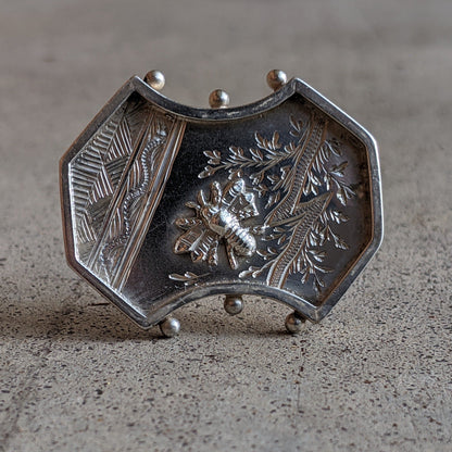 1880s Aesthetic Movement Bee Brooch