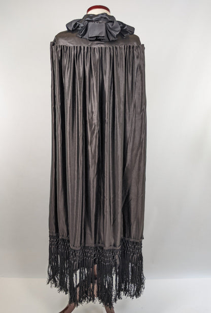 1910s-1920s Black Silk Cape