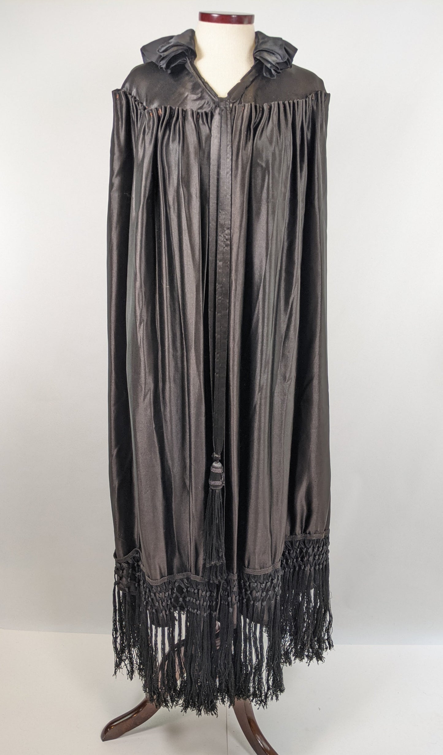 1910s-1920s Black Silk Cape