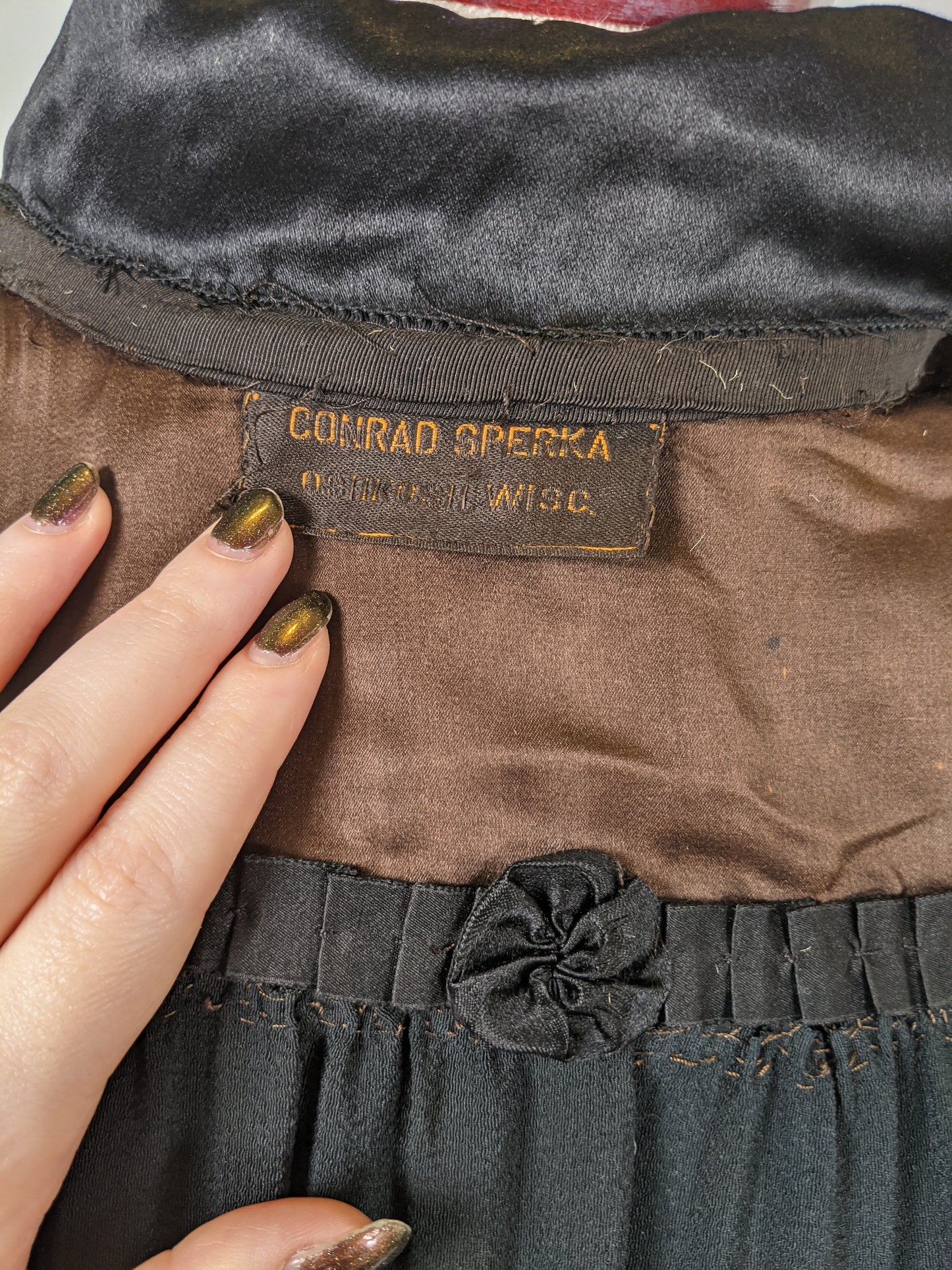 1910s-1920s Black Silk Cape