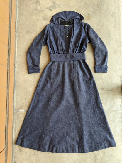 Late Teens-Early Twenties Wool Dress