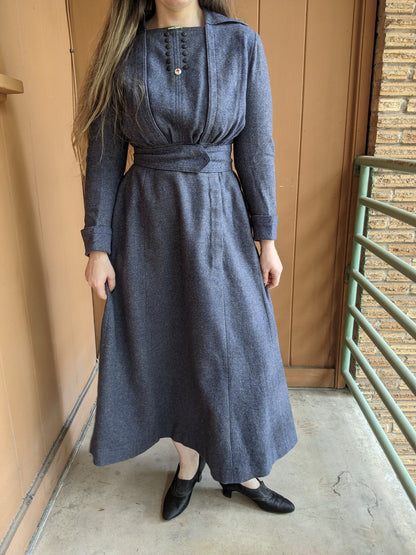 Late Teens-Early Twenties Wool Dress