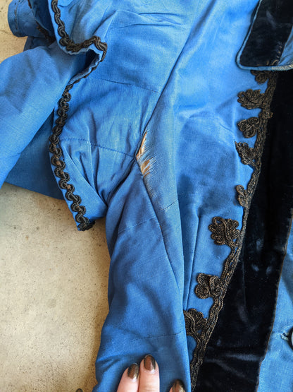 1880s Blue Wrapper Dress | Study or Display