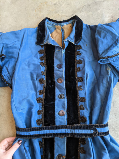 1880s Blue Wrapper Dress | Study or Display