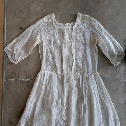 1910s Embroidered Lawn Dress