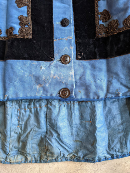 1880s Blue Wrapper Dress | Study or Display