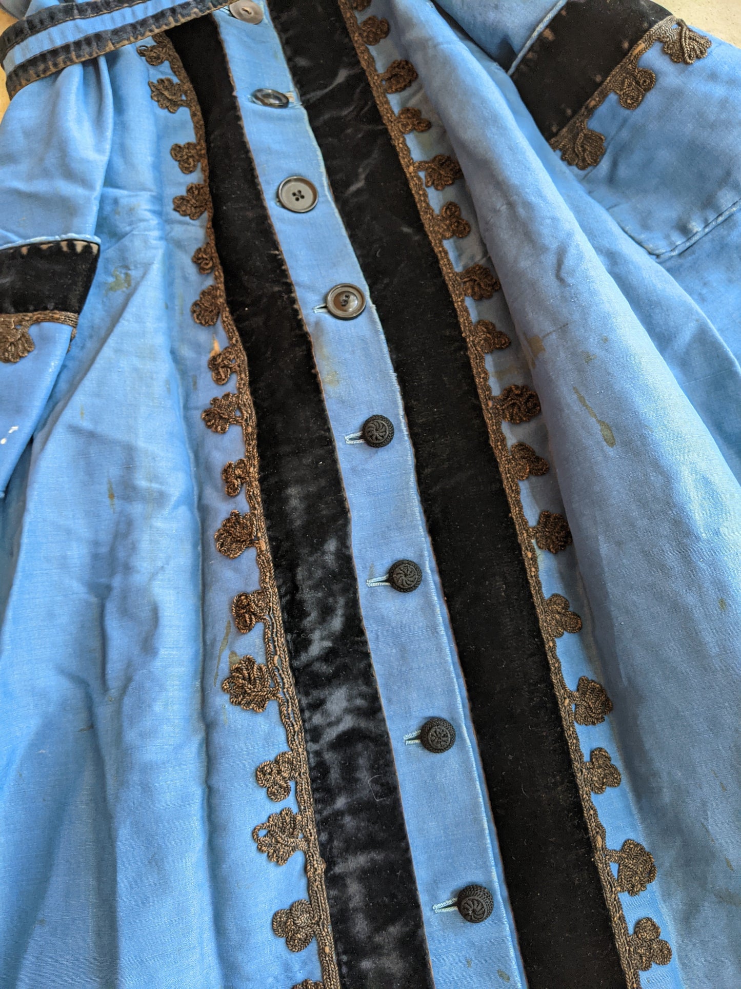 1880s Blue Wrapper Dress | Study or Display