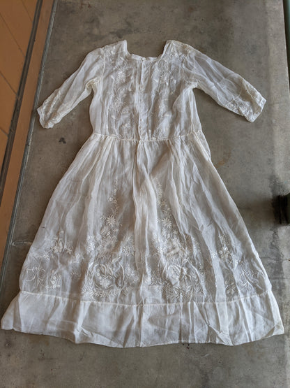 1910s Embroidered Lawn Dress