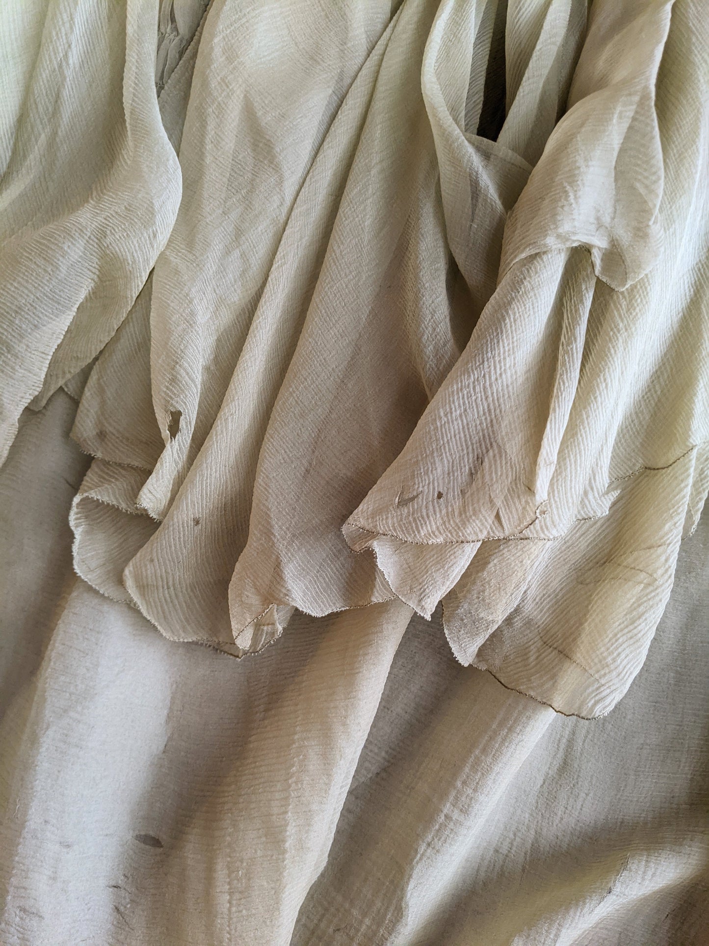1910s-1920s Chartreuse Chiffon Cape | Study + Display