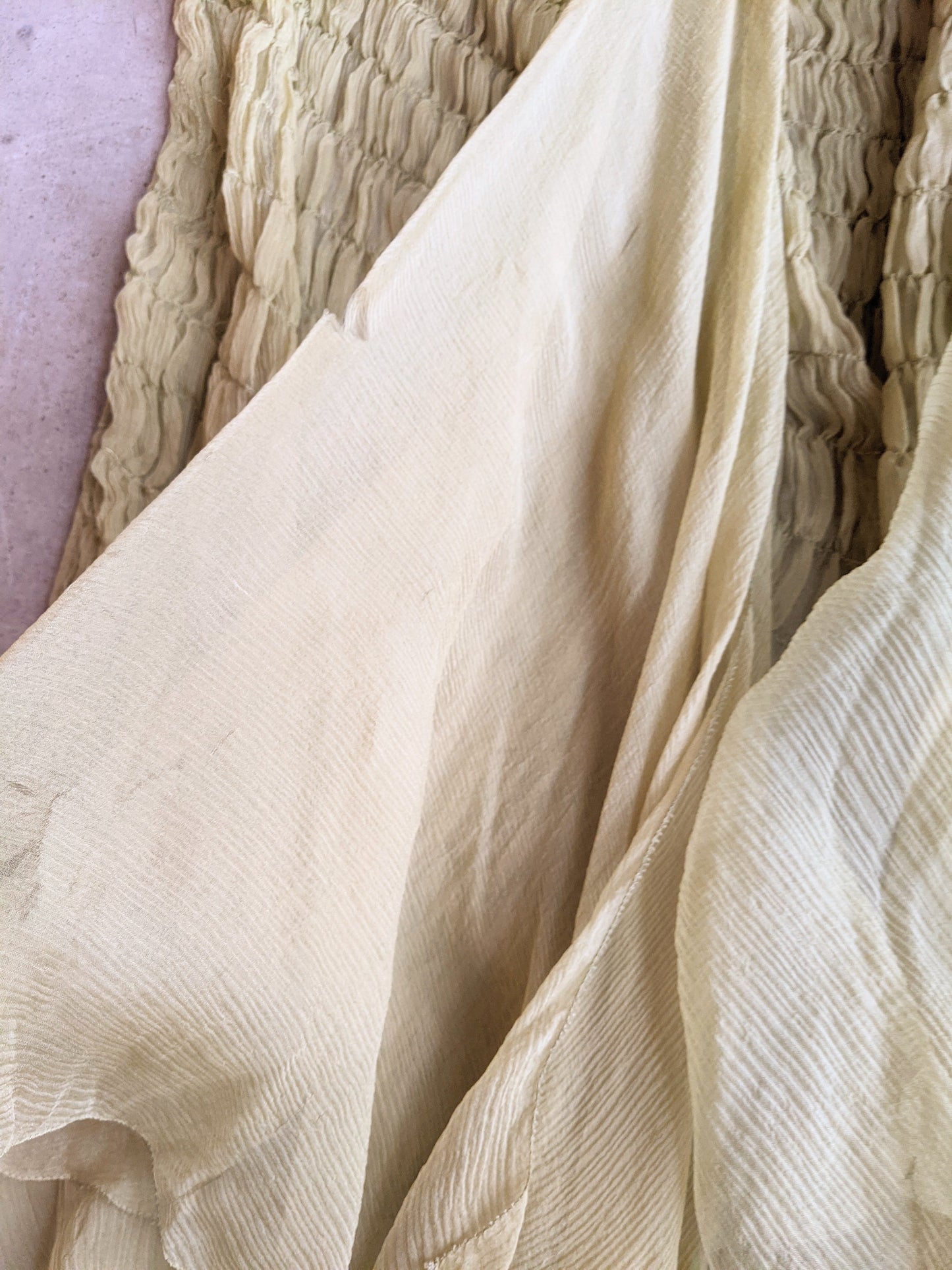 1910s-1920s Chartreuse Chiffon Cape | Study + Display