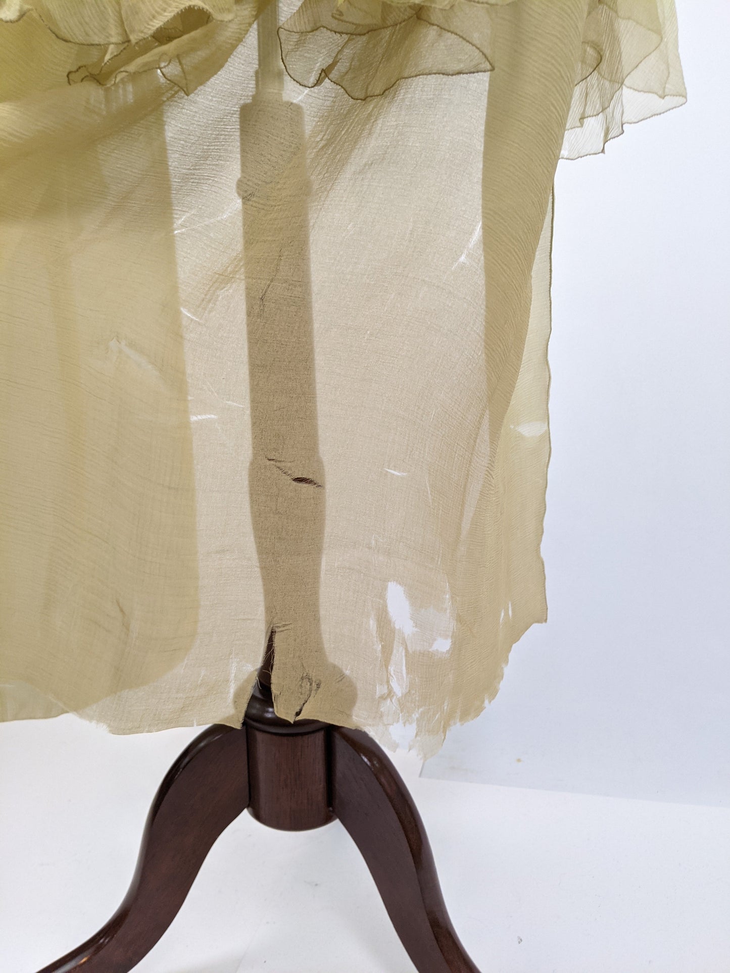 1910s-1920s Chartreuse Chiffon Cape | Study + Display