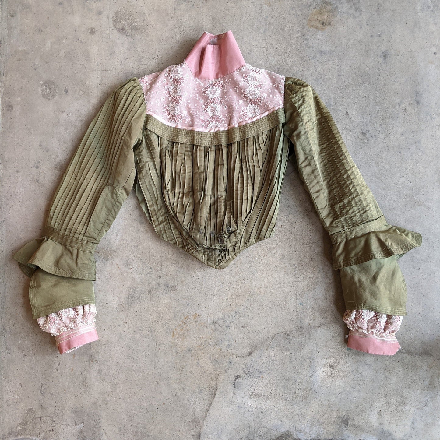 1900s Green + Pink Bodice | Study + Display
