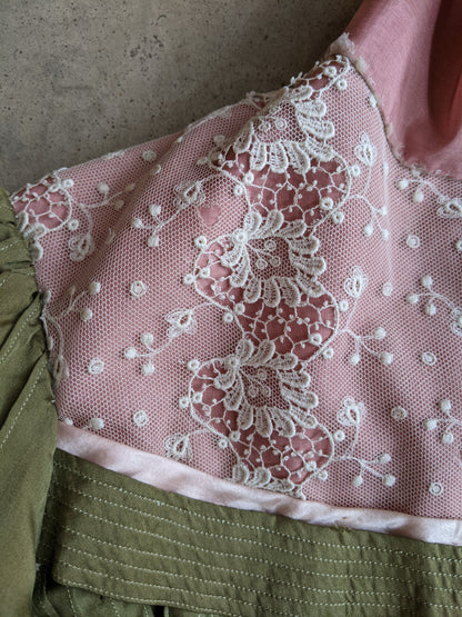 1900s Green + Pink Bodice | Study + Display