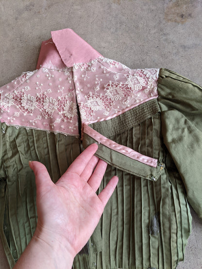 1900s Green + Pink Bodice | Study + Display