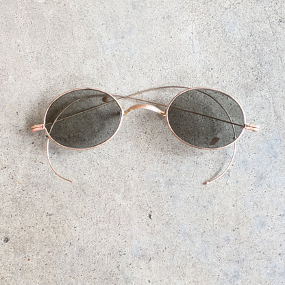 1890s-1900s Tinted Glasses | Gold Tone Frames