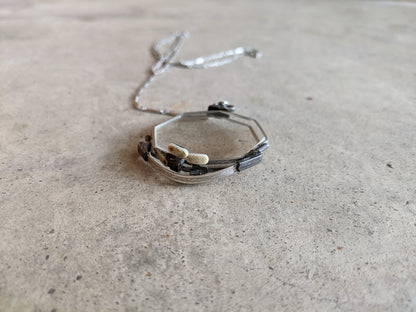 1920s White Gold Filled Lorgnette + Long Chain