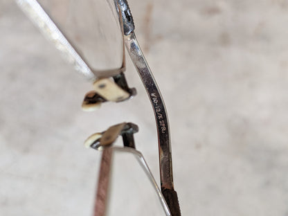 1920s White Gold Filled Lorgnette + Long Chain