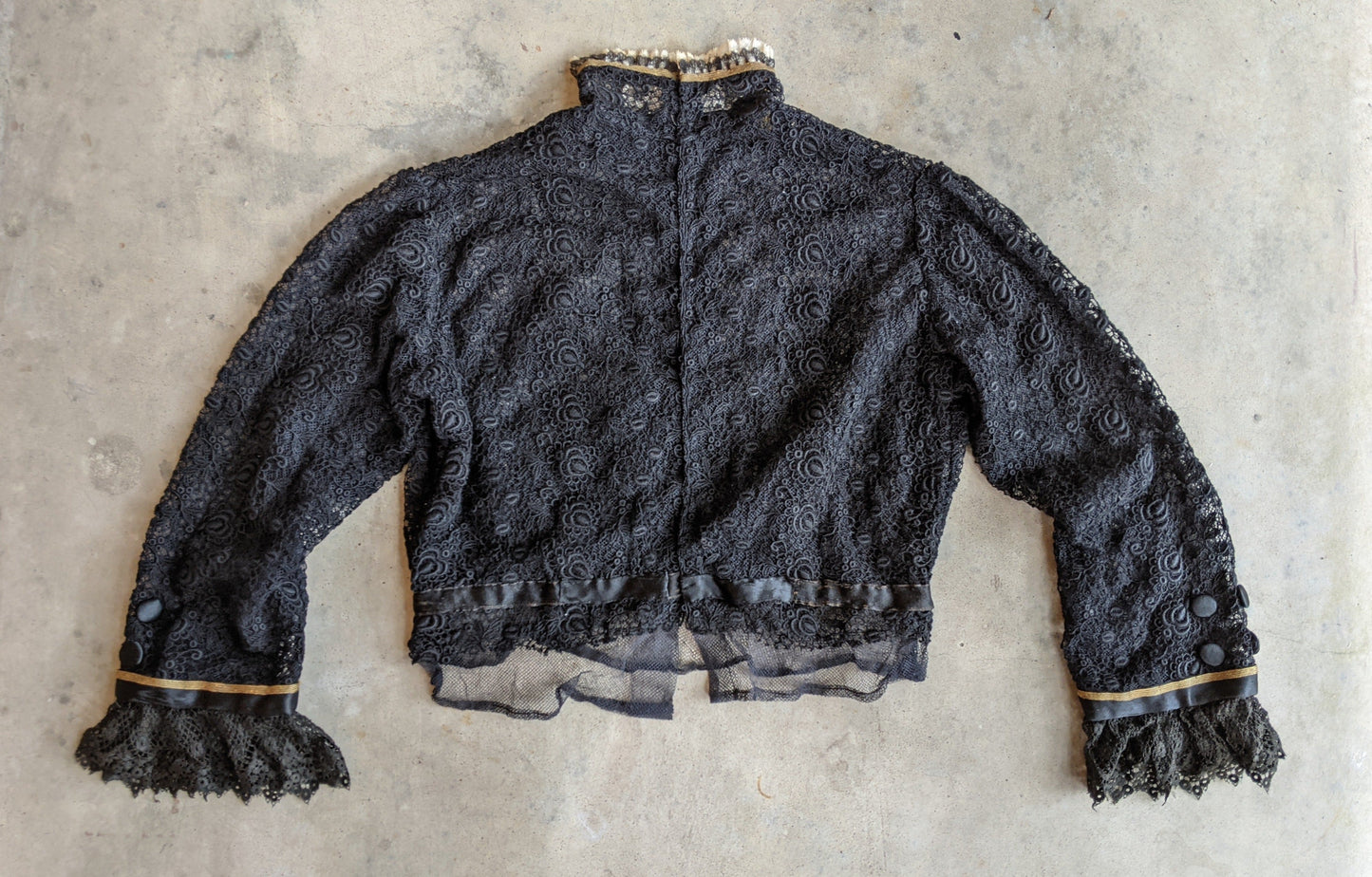 1910s Black Lace Blouse