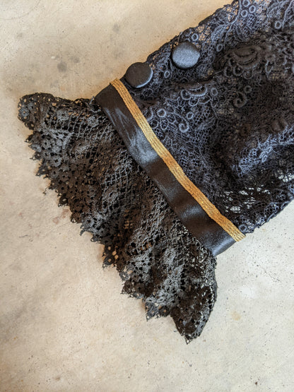 1910s Black Lace Blouse