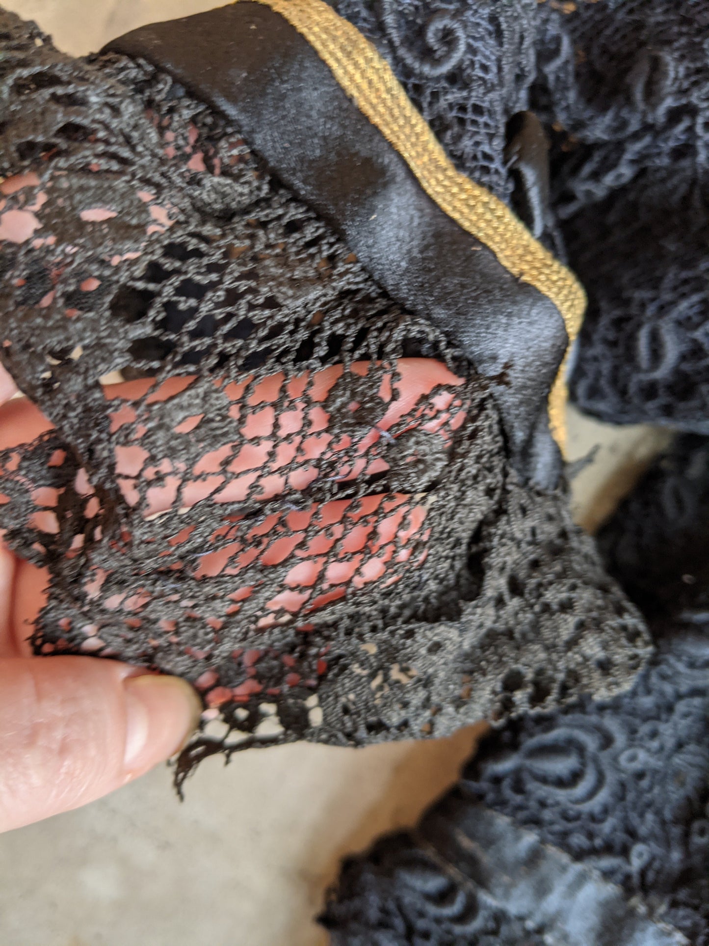 1910s Black Lace Blouse