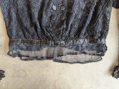 1910s Black Lace Blouse