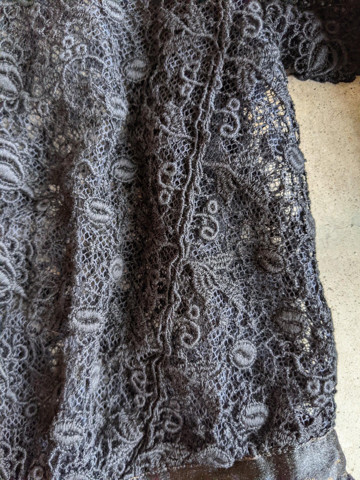 1910s Black Lace Blouse