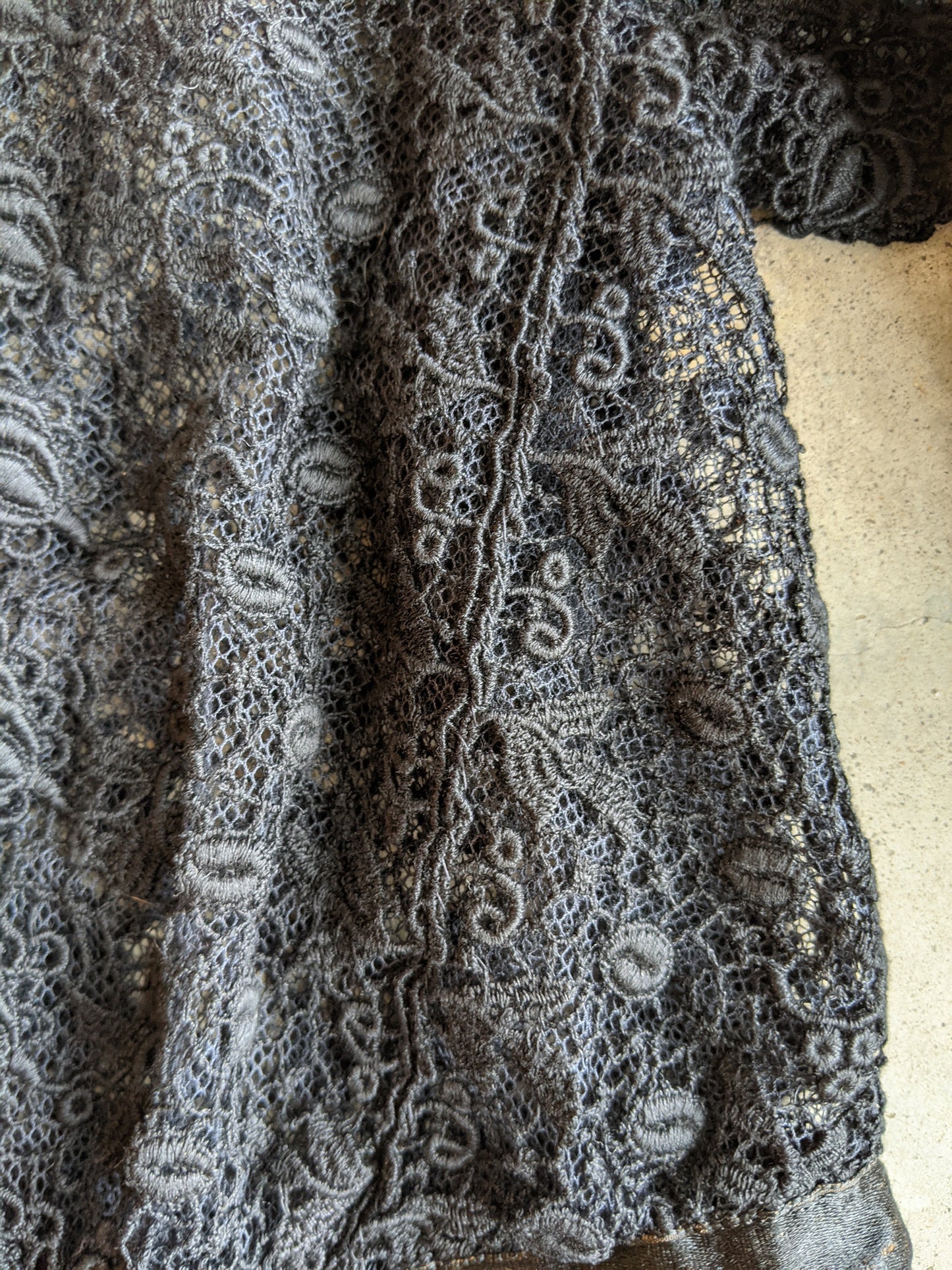 1910s Black Lace Blouse