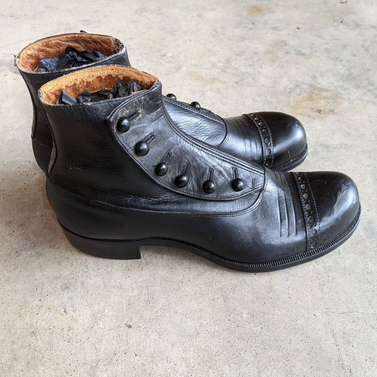 1910s Black Side Button Boots | Approx Sz 5
