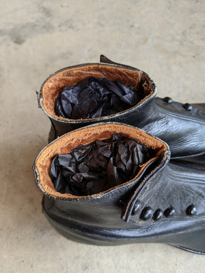 1910s Black Side Button Boots | Approx Sz 5