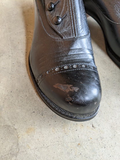 1910s Black Side Button Boots | Approx Sz 5