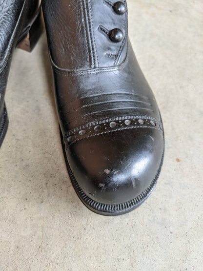 1910s Black Side Button Boots | Approx Sz 5