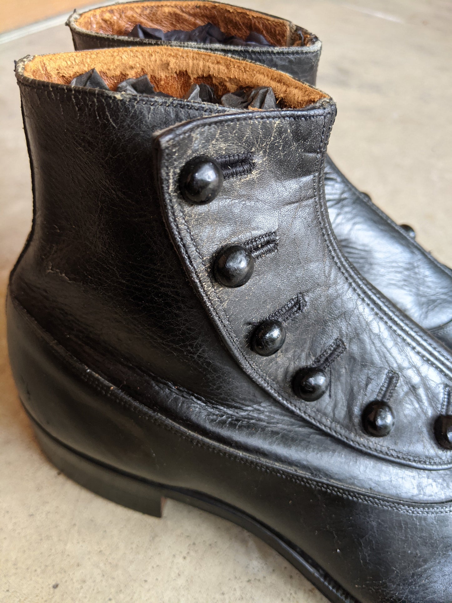 1910s Black Side Button Boots | Approx Sz 5