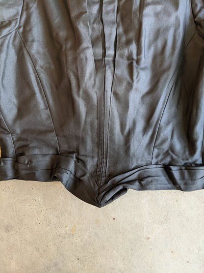 1890s Black Silk Bodice