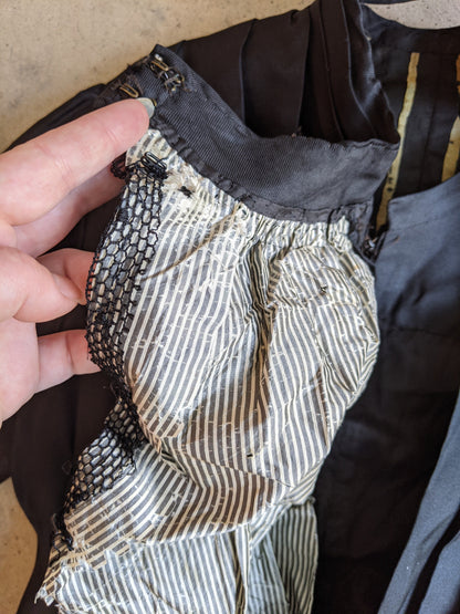 1890s Black Silk Bodice