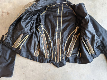 1890s Black Silk Bodice