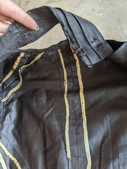 1890s Black Silk Bodice